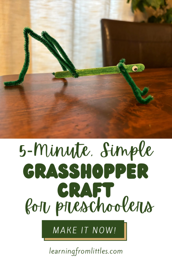 Fast and Fun: 5 Minute Simple Grasshopper Craft for Preschool ...