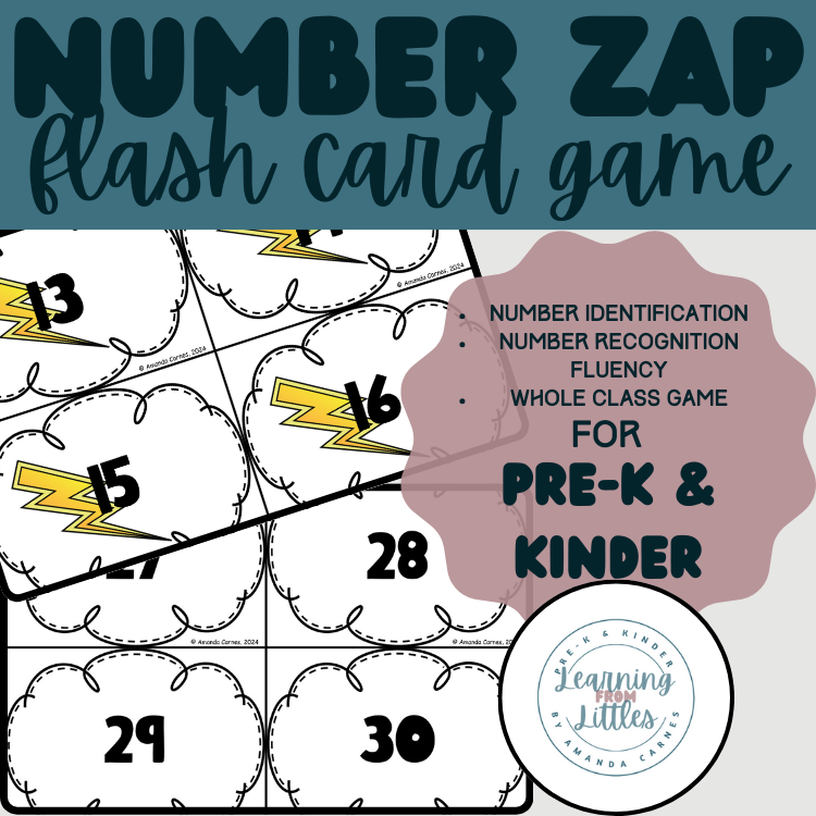 Image of number flashcard game.